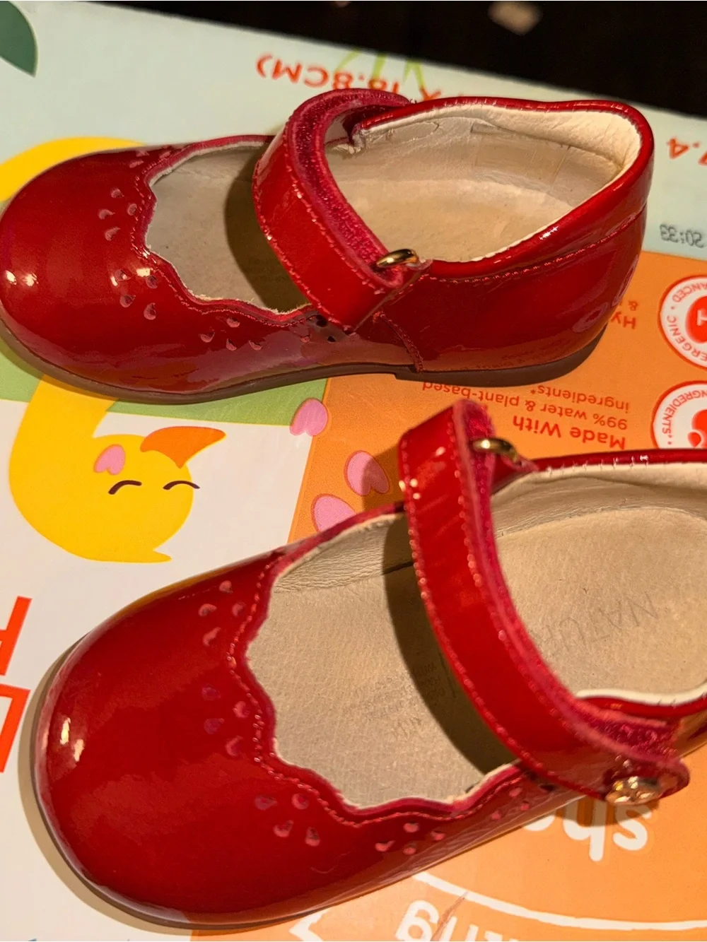 Naturino Red Patent Leather Mary Jane Shoes Size 20